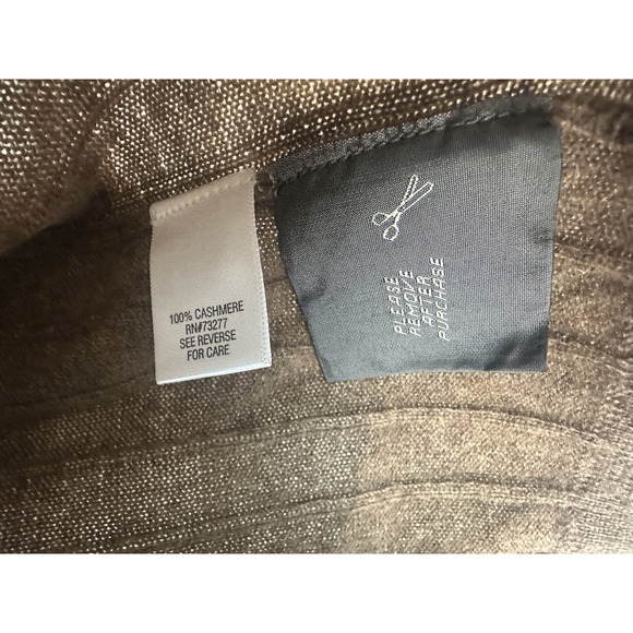 Apt. 9 Cashmere V-Neck Ribbed Sweater Brown Long Sleeve Pullover Men's Size XL - Picture 7 of 12